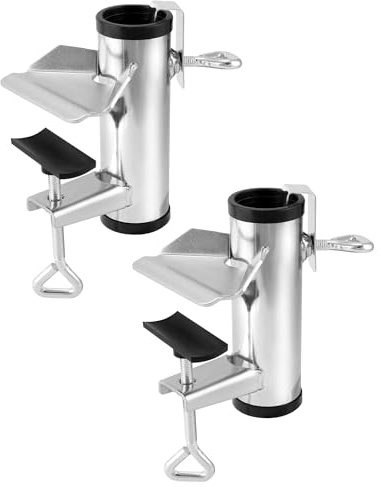 QWORK® 2 Stück Sonnenschirm Balkon Halterung, Universelle Passform Ø25-38mm