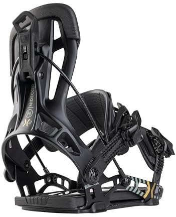 Nidecker Flow Nx2 Fusion Unisex Snowboard Bindings, Black, Large