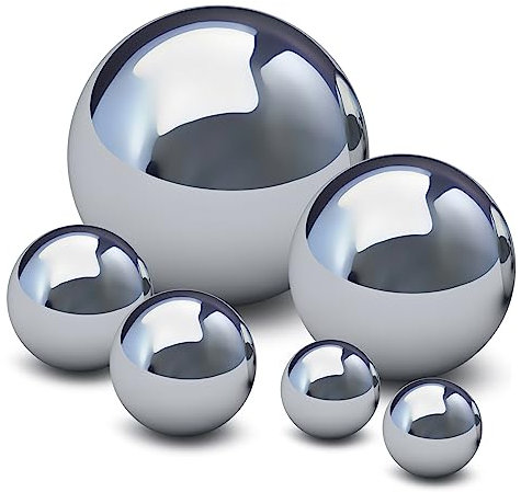 POPETPOP 6stücke Spiegelkugel Aus Edelstahl Für Garten Spiegelpolierte Gartenkugel Reflektierende Außendekoration Runde Kugel Für Gartenräumung Hohlkugeldekor Gartendekorationen