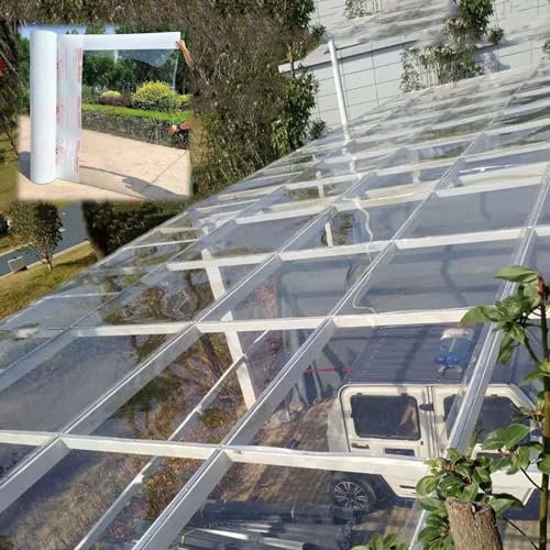 XINGWANGG Polycarbonat Dachplatte 2mm Acrylplatten Kunststoffplatte Transparent Regenschutz Stegplatten Vordach Überdachung für Gewächshaus Garten Ersatzplatten,Anpassbar (0,6m x 1,5m)