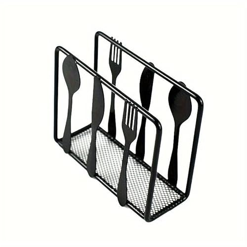 PORTA TOVAGLIOLI SALVIETTE DA TAVOLA IN METALLO VERNICIATO PORTATOVAGLIOLI NERO