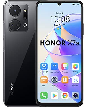 HONOR X7a Smartphone, Display Fullview da 6,74 a 90 Hz, Fotocamera Quadrupla da 50MP con Batteria da 5330 mAh, 4 GB + 128 GB, Android 12, Nero Mezzanotte (Ricondizionato)