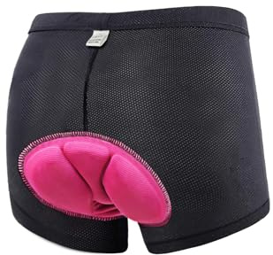 flintronic Pantaloncini Ciclismo da Donna, 3D Gel Imbottitura Pantaloncini Ciclismo, Biancheria Intima con Design Antiscivolo, Traspiranti e Assorbenti,L
