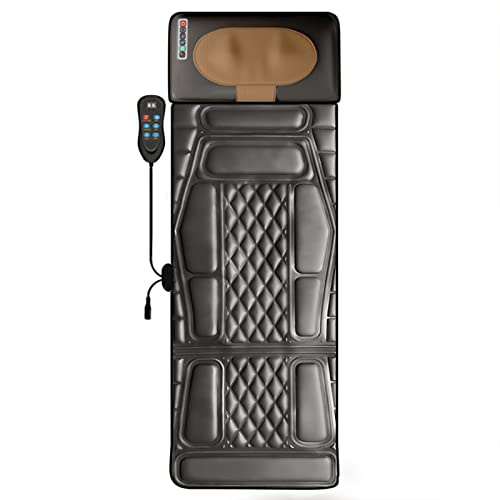 Colchoneta de masaje térmica, colchón de masaje de calor de cuerpo completo, colchón de masaje de compresión lumbar y caliente, plegable, para el cuello, Shiatsu, cabezales de masaje, cojín masajeador