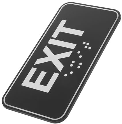 Alipis Ausgang Schild Selbstklebend Für Notausgänge in Öffentlichen Gebäuden Korridorschild Mit Braille-schrift Hinweisschild Für Sichere Flurbereiche Schild Für Notausgänge