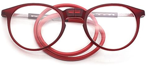 ABETOS Magnetische Lesebrille Rund Damen Herren Lesebrillen mit Magnetverschluss Vorne Faltbar Runde Lesehilfe Sehhilfe Brille mit Stärke
