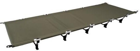 Owneed Feldbett Campingbett Kappbar, Max Statische Belastbarkeit 150kg, Faltbar Betten 190 * 70 * 17cm, Campingliege for für Camping Reisen Outdoor (Armeegrün)