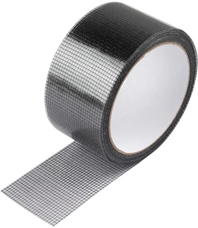 Fliegengitter Reparatur Klebeband 5cm x 500cm Selbstklebend Schwarz - Insektenschutz Reparaturset für Fenster, Türen, Fliegengitter Löcher, Starker Kleber, Wasserdicht, Haltbar