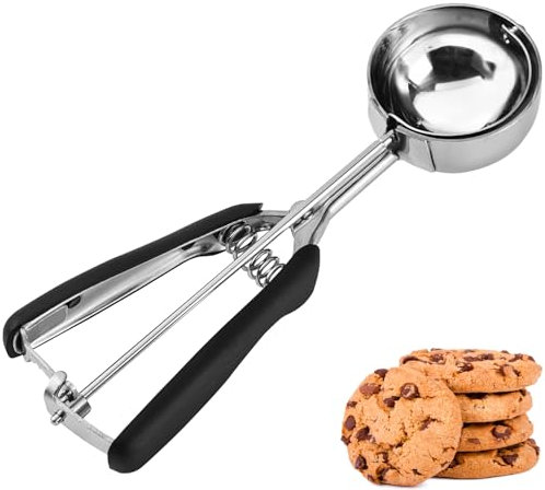 JUNADAEL J Cookie Scoop 4 Tablespoon, 2 OZ Cookie Scoops for Baking, Muffin Scoop For Baking, Comfortable Grip, Non-Slip, For Making Cookie Muffin Cupcake Pancake Ice Cream Meatball
