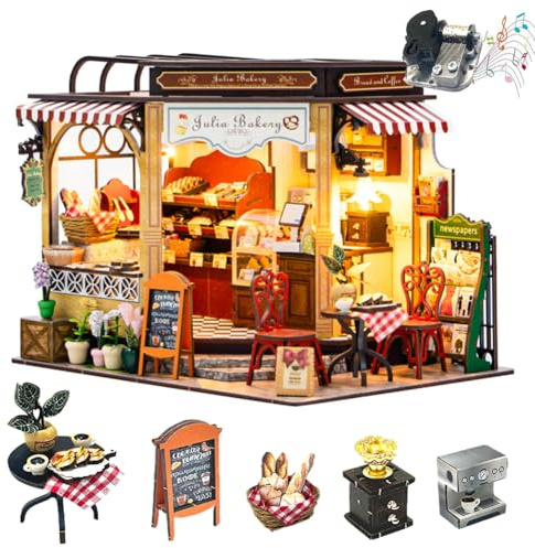 TOPBSFARNY Kit fai da te in miniatura, kit per la casa per adulti, kit per la creazione di case in miniatura con mobili, regalo di compleanno di Natale, decorazione della tavola della casa/regalo per