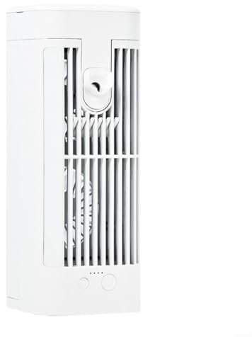 USB Wiederaufladbare Mini Tragbare Klimaanlage Ventilator Kleine Mobile Klimaanlage Sommer Mini Klimaanlage mit 3 Windgeschwindigkeiten Luftkühler für Schlafzimmer, Auto, Zuhause und Büro (Keine