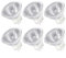 NHQZ 6 Piezas Bombilla Halogena MR11 12v 20w, Bombilla Halógena GU4 2800k Blanco Cálido Regulable, Para Luz de Armarios, Iluminación Paisajista
