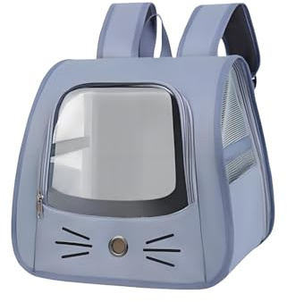 Zaino Gatto Trasporto, Borsa Da Ventilata Per Zaino, Zainetto Trasportino Gatto Pieghevole, Trasportino Ventilato Per Gatti, Con Finestra Trasparente, Per Animali Domestici Di Peso Inferiore a 6,5 Kg