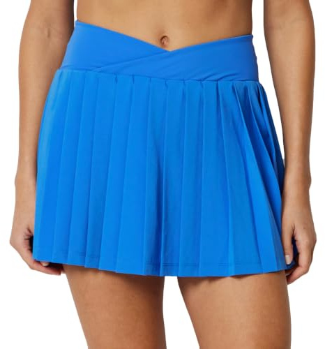 Amazon Essentials Damen Funktionaler, Plissierter Tennisrock aus Dehnbarem Gewebe mit Innenhose und Taschen