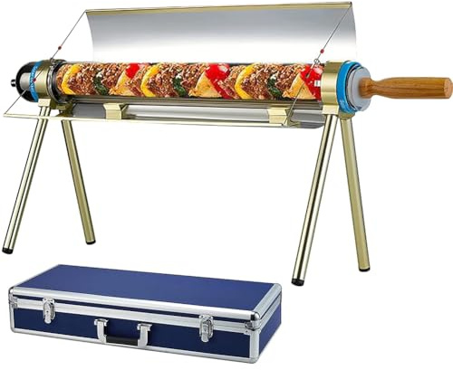 Forno solare portatile grill e stufa da campeggio, 1,5 l, fornello solare per esterni, per escursioni, escursioni e cucina di emergenza