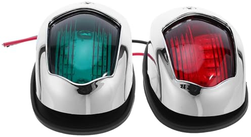 Mikinona Luces LED de Navegación Material Abs y Acrílico Paquete de 2 Piezas, Alta Visibilidad y Ahorro de Energía para Barco 12v Ideales para Uso Nocturno en Embarcaciones