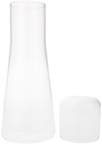 Veemoon Juego de Jarra de Jarra de Vidrio para Agua Fría y Jugos 750 Ml Transparente Hervidor de Agua Espeso para Hogar y Oficina Botella Resistente y Funcional para Bebidas