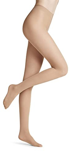 FALKE Women's Matte Deluxe 30 Denier Tights, Designer Hosiery, Casual or Dress Clothes, Fine Sheer Transparent, Nylon, Beige (Powder 4069), M, 1 Pair