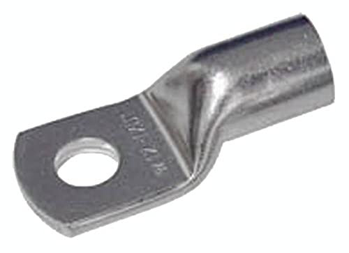 Capicorda tubolare 50qmm M8 zincato. - Estremità ad anello per conduttore in rame