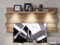 Stella Trading LOFT-TWO Großes Wandboard in Artisan-Eiche Optik, graphit - Hochwertiges & vielseitig einsetzbares Wandregal - 202 x 93 x 24 cm (B/H/T)