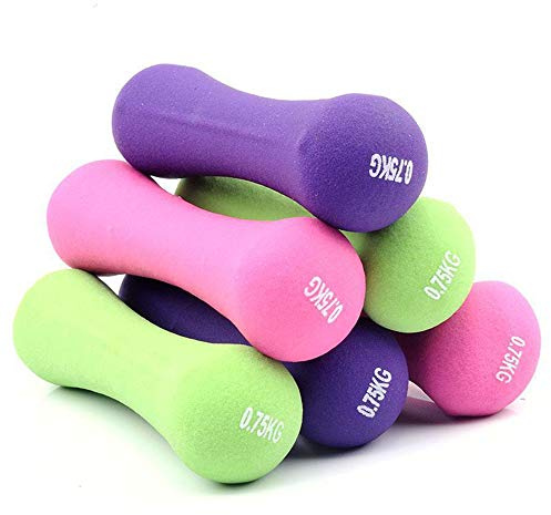 Neopren Hanteln (1 Paar) - 0.5 kg - 1 kg Leichte Trainingshanteln zum Arm Muscle Fitness Aerobic Yoga Krafttraining Gehen und Rehabilitation