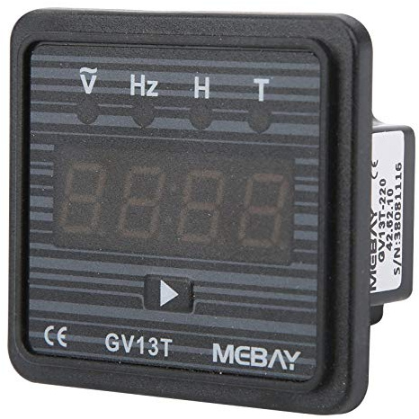 Voltímetro Digital Multifunción 220V 380V con Pantalla de Frecuencia Temporizador Montaje Panel 58x54x41mm Plástico Industrial para Medición Eléctrica CA