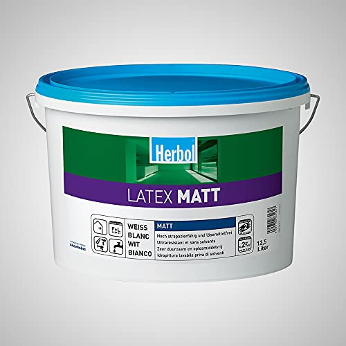 Herbol Latex MattAltweiß Latexfarbe | Säurebeständig und strapazierfähig | 12,5 liter