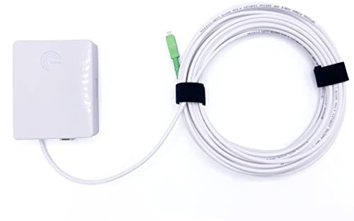 Elfcam® - 40 Mètres Cable Fibre Optique Renforcé SC/APC à SC/APC Simplex Monomode (Diamètre: 3,0mm), Equipé d'une PTO, Rallonge Utilisée pour Déplacer le Boîtier Fibre, Sans la Moindre Perte de Débit