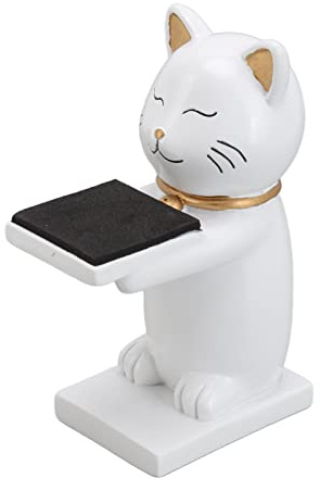 Uhrenständer,Harz Fortune Cat Figur Uhrenhalter Armband Display Ständer Dekorativer Desktop-Aufbewahrungsständer für Schmuck Uhrenarmband Halskette Home Office Store, für