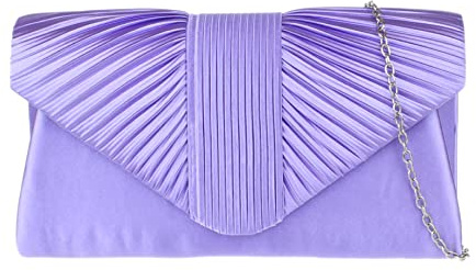 Girly Handbags Women Pleated Satin Clutch Bag