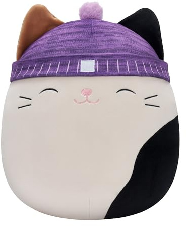 Squishmallows Original 16-Inch Cam the Cat with a Purple Beanie Large-Sized Plush