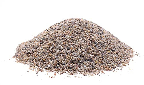 Wyskont Steine Garten - Kieselsteine - Zen Garten - Beeteinfassung Stein - Deko Steine - Bunte Steine - Gartenteich Deko - Zierkies - Quarzsand 1,0-3,0 mm - Deko Sand - Gartensteine 25 kg