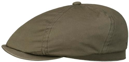 Stetson Cotton Twill Flatcap Gefüttert Baumwolle Atmungsaktiv Unifarben Herren Frühjahr Sommer