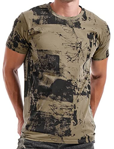 RONOMO Herren T-Shirt 95% Baumwolle 5% Spandex, Mikroelastik, Hautfreundlich