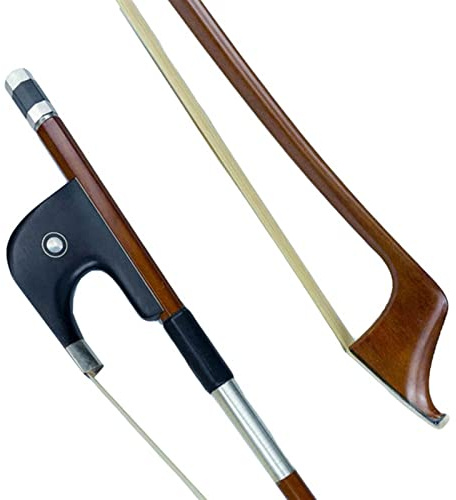 bogen für violine 4/4 Kontrabass Geigenbogen Mongolisches Rosshaar Deutschland Stil Kontrabass Fernambuk Ebenholz Frosch Klassischer Bass Geigenbogen violine bogen