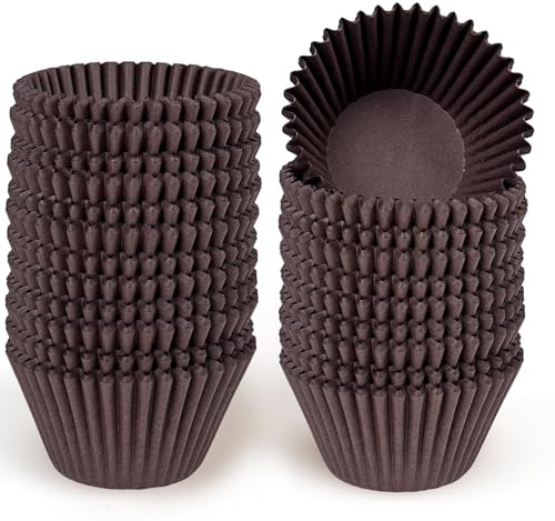 qiqee 300 unidades de moldes para magdalenas de café, de grado alimenticio, tamaño jumbo, sin olores (tamaño grande)