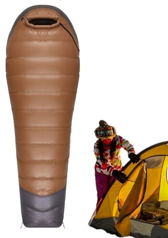 Lnhgh Schlafsack für kaltes Wetter, Daunenschlafsack, Leichter Schlafsack, Daunenschlafsack, ultraleichter, kompakter Mumienschlafsack für Erwachsene, Rucksackschlafsack für kaltes Wetter für Camping