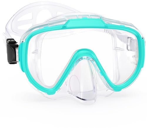 Zeligerstar Kids Snorkel Mask, 180° Panoramic View Diving Mask, Anti-Fog Swimming Mask with UV Protection Lens, Anti-Leak Kids Swimming Goggles for Boys Girls Youth 6-14