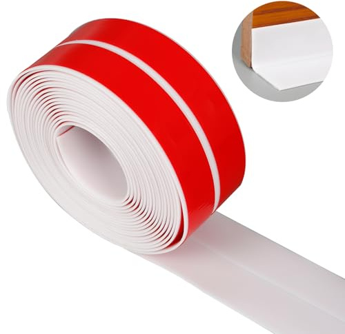 Weichsockelleiste Selbstklebend, Flexible Abschlussleiste Knickleiste, PVC Sockelleiste Selbstklebend, küchenabschlussleiste, Dekorative Zierleiste für Küche Badezimmer (Weiß, 6M 30x30mm)