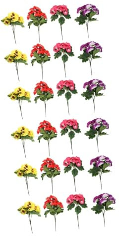 STOBAZA STK künstliche künstliche blüten Blumenvasen Hochzeitsblumendekorationen Künstliche Stiefmütterchenbündel künstliche Sträucher Außendekorationen DIY-Simulationsanlage