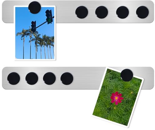 DUJEQM DUJEQM Tableau Magnétique Mural pour Photo et Documents - Tableau Magnetique Frigo, Bureau ou Mur, Bande Magnetique Autocollant Plaque Aimantée Tableau d'Affichage avec 10 Aimants Noirs (2PCS)