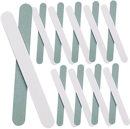 Lima de Uñas Abrasiva de Doble Cara 20 Piezas para Pulir | Papel Abrasivo, Uso en Uñas Naturales y Postizas, Formato Portátil, Adecuado para Salón y Manicura