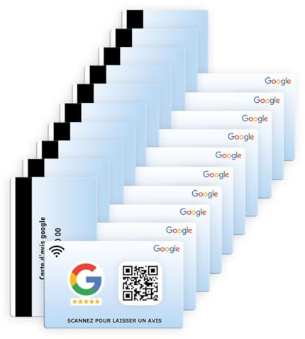 Google Rezensionskarte – NFC und QR Code – Sammeln Sie Kundenrezensionen in einem Scan, Visitenkartenformat, für Unternehmen und Geschäfte (10)
