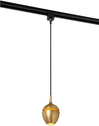 LUCIDE TRACK PRESTON Lámpara colgante - Sistema de carril monofásico/Iluminación con rieles - 1xGU10 - Oro mate/Latón (Extensión)