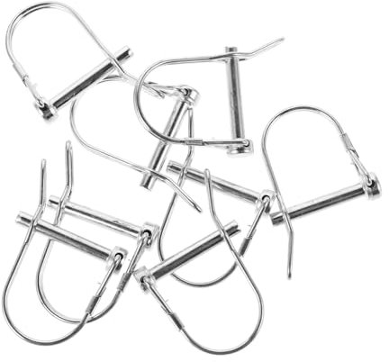 Mobestech Robuste D-förmige Sicherheitsbolzen 6x40mm aus Metall für Anhängerkupplungen und Landwirtschaft Schnellverschluss Sicherheitsbefestigung Anhänger Zubehör