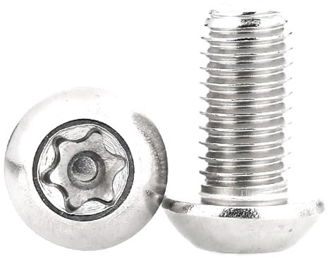 M5 M6 M8 M10 sechslappiger Torx-Knopf, runder Kopf, 304 Edelstahl, mit Stiftschraube, 5 Stück, M5x40mm