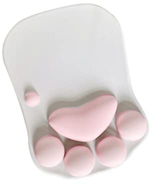 Mouse Pad Tapis De Souris Tapis De Souris Ergonomique avec Support De Poignet Tapis De Souris avec Base Antidérapante Tapis De Souris avec Chiffon Confortable Cadeau Gamer