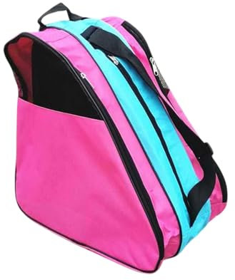 F Fityle Rollschuhtasche, Handtasche, leicht, modisch, mit Schultergurt, Schlittschuhtasche, Tasche für Inlineskates, Outdoor, Pink Blau
