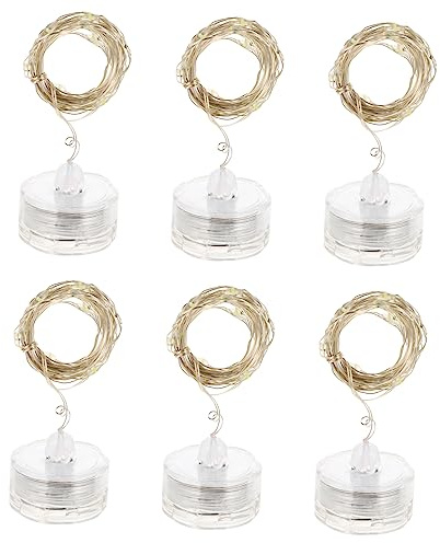 CIMAXIC 6 Teiliges Lichterketten Set Aus Kupferdraht LED Lichterkette LED Streifen Deckenleuchte Mini Leuchten Glühbirne Teelichter Lichterkette Für Den Außenbereich