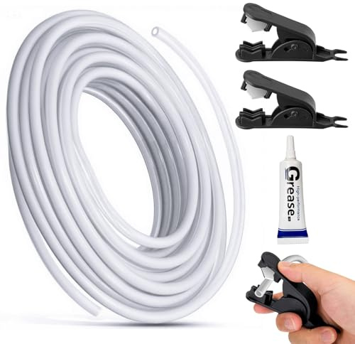 Sinofort 12 Meter PTFE Schlauch mit Cutter, PTFE Tube 3D Drucker Schlauch | 2.5mm ID × 4mm OD Teflonschlauch Zubehör für 1,75 mm 3D Drucker Filament, 3D Printer Accessories (Transparent)